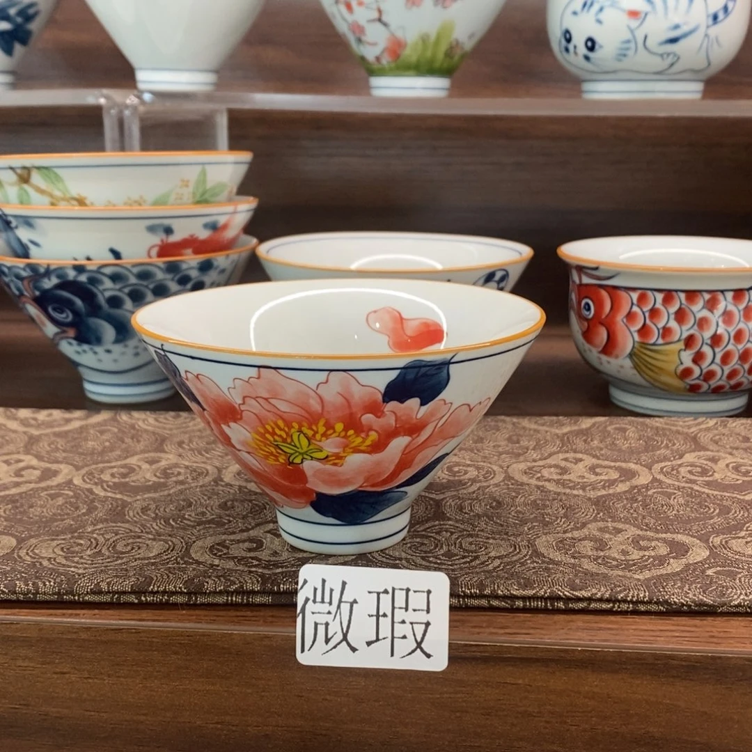 微瑕釉下彩纯手绘手工绘制