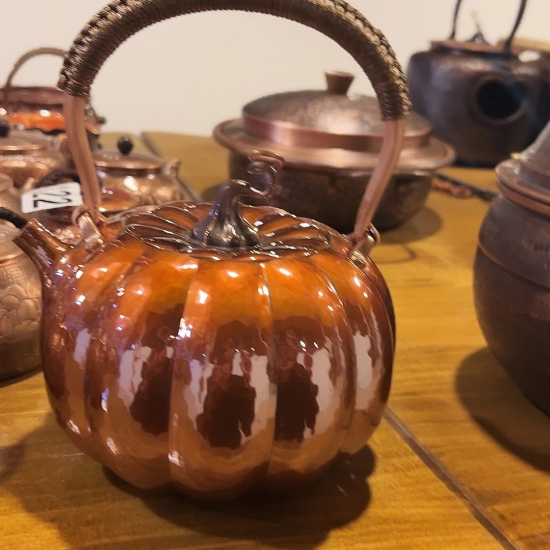 手工锻打工艺南瓜壶烤色新