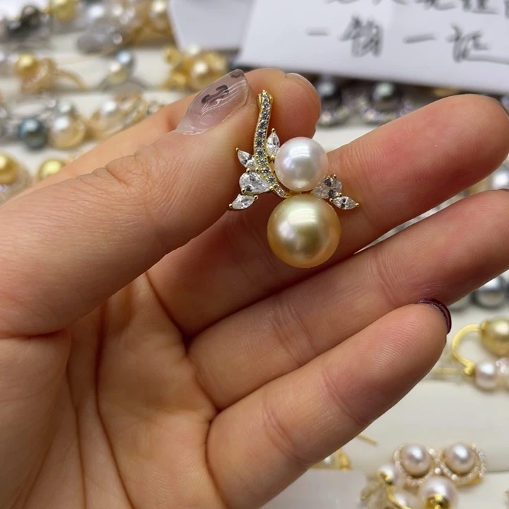 海水珍珠吊坠(不含链)银S925镶嵌