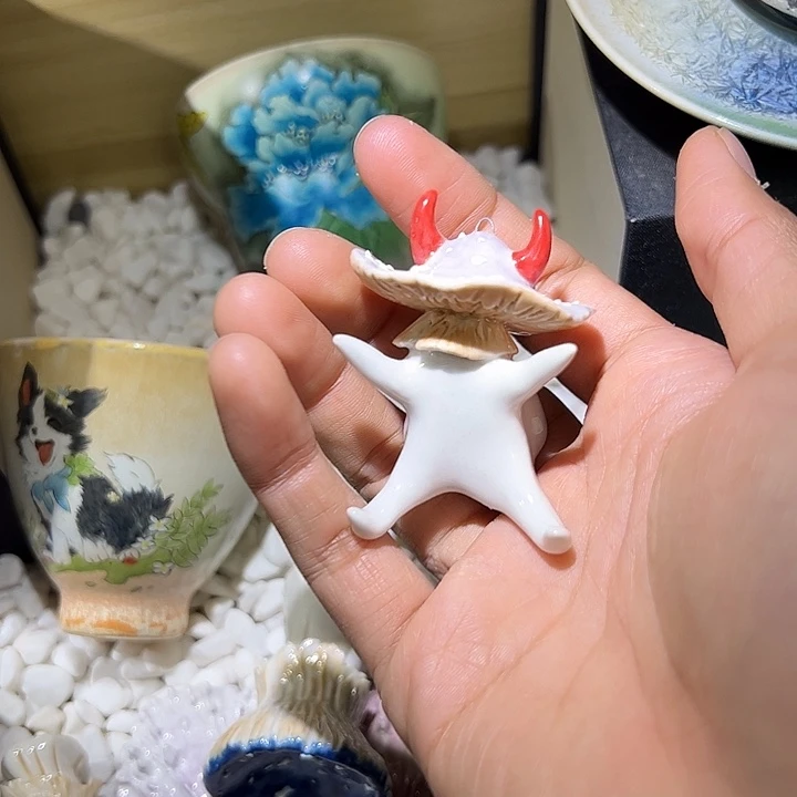 手工蘑菇精灵挂坠