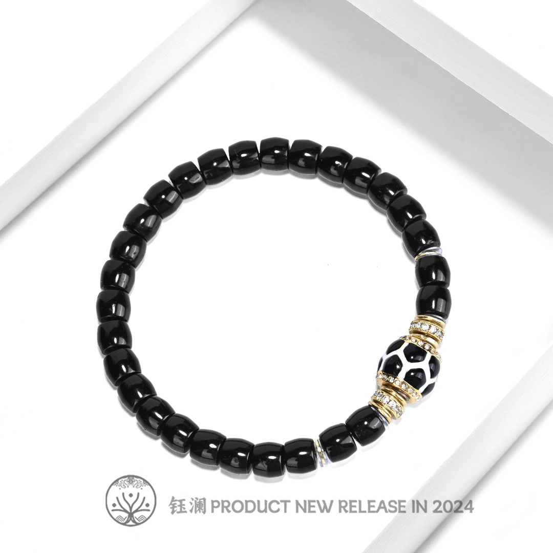 【钰见】椰蒂直切7mm左右+珐琅彩寿珠搭配款-精工百搭男女同款