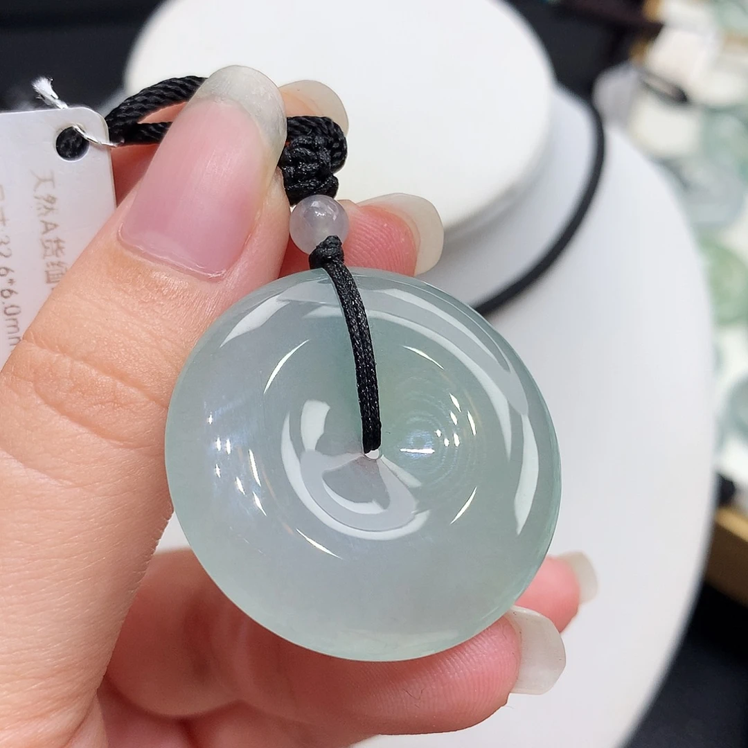 翡翠未镶嵌胸饰翡翠38，32.6/6