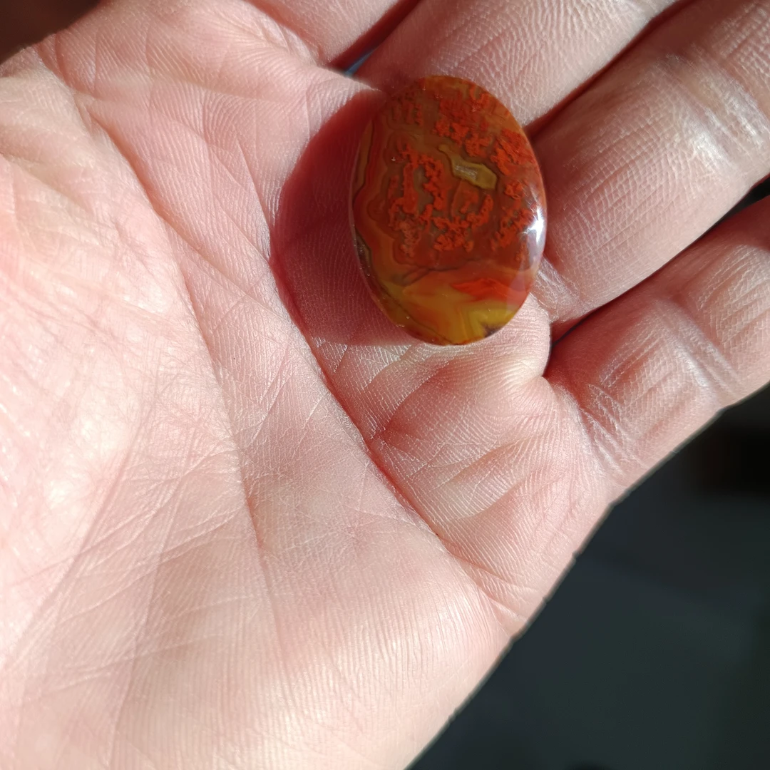 奇石奇石天然红黄