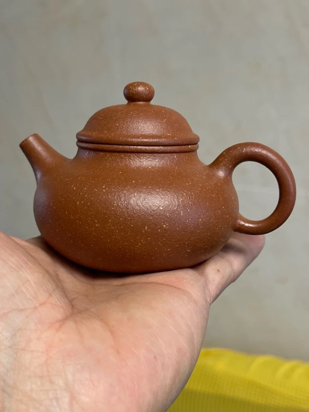 黄龙山宝山纯红降坡泥全手工制作容天壶150cc笑樱壶小容量泡茶壶