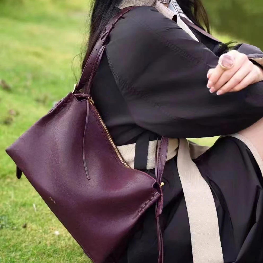 红谷新款托特包大容量单肩斜挎背提包时尚潮流通勤腋下气质百搭