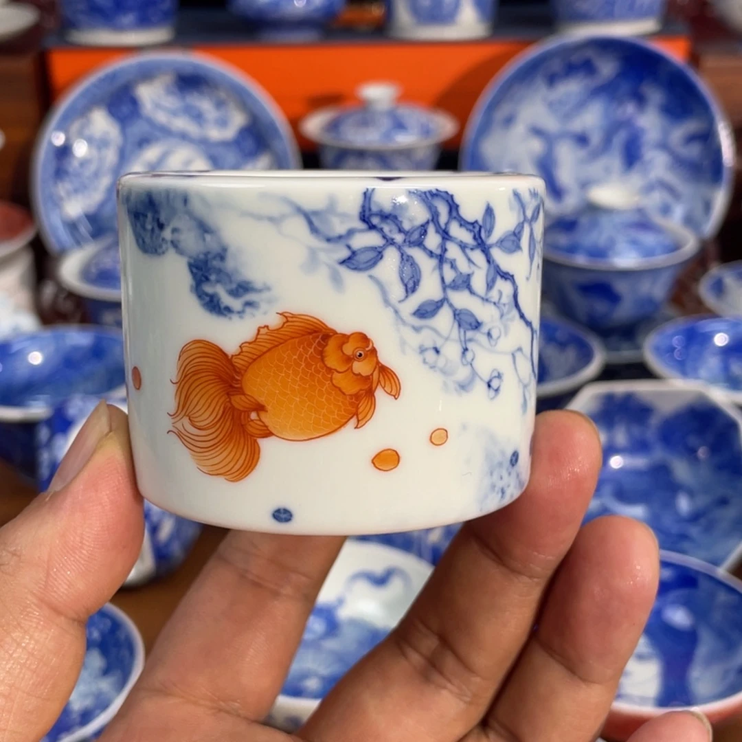 （隐艺堂） 矾红 金玉满堂 扳指杯