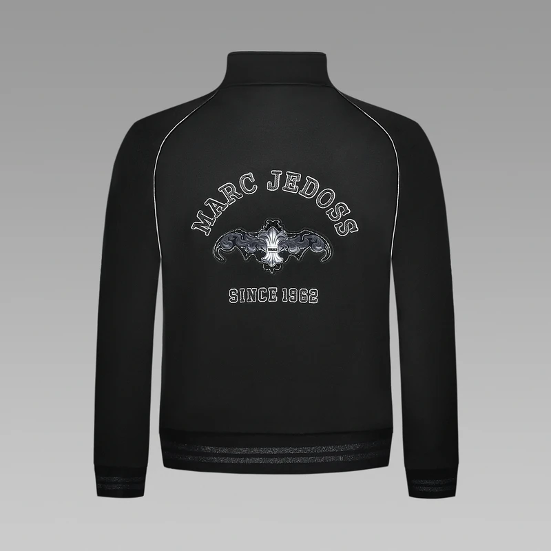 JEDOSS/爵迪斯秋冬款时尚老钱风男士保暖锁温刺绣针织外套长袖026