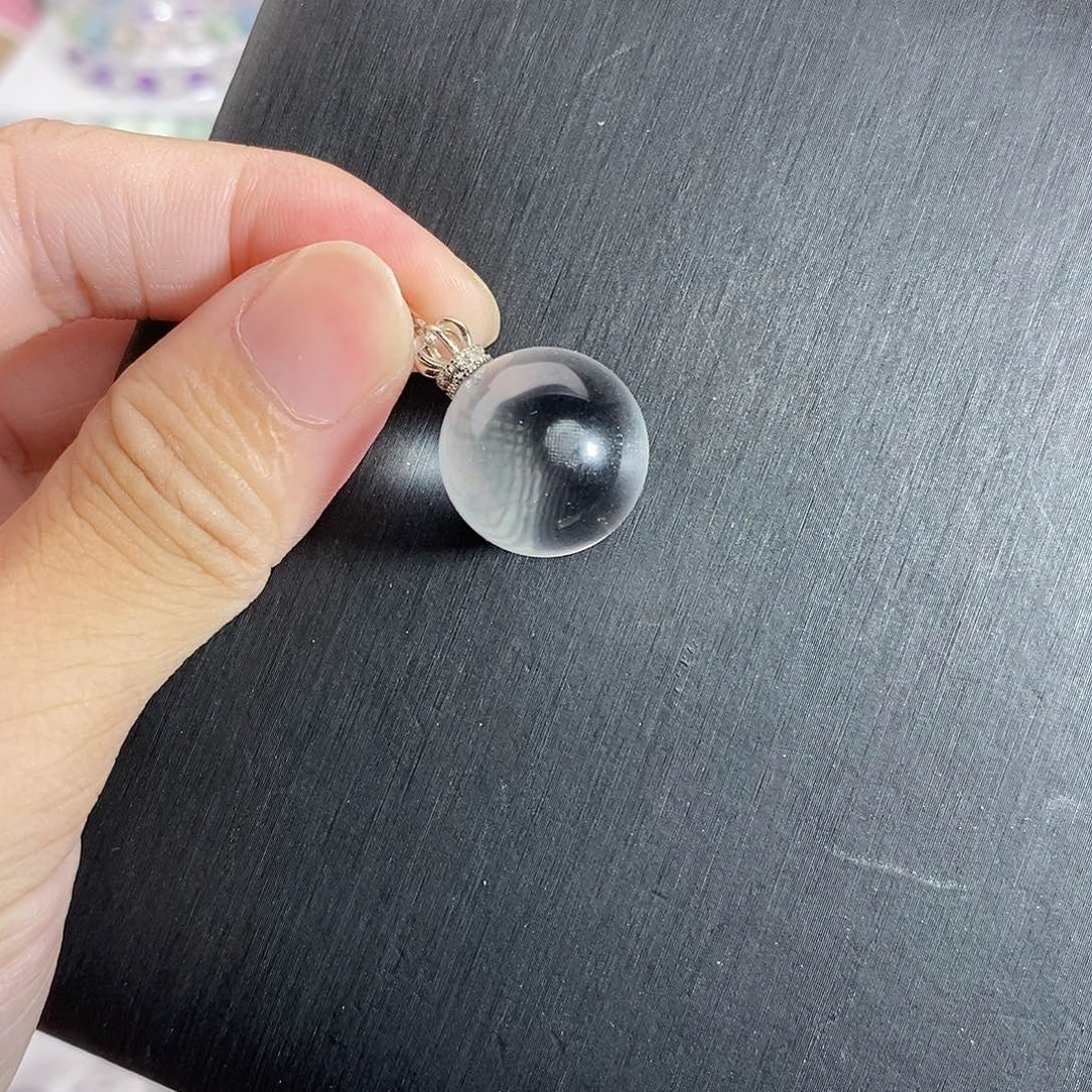 银S925镶嵌水晶吊坠(不含链)