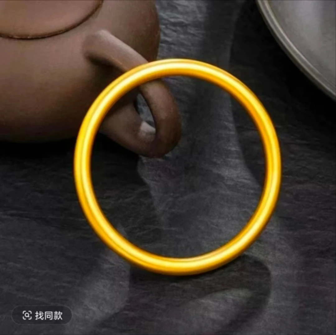 铜合金手镯 铜合金传承古法素圈磨砂实心手镯款首饰