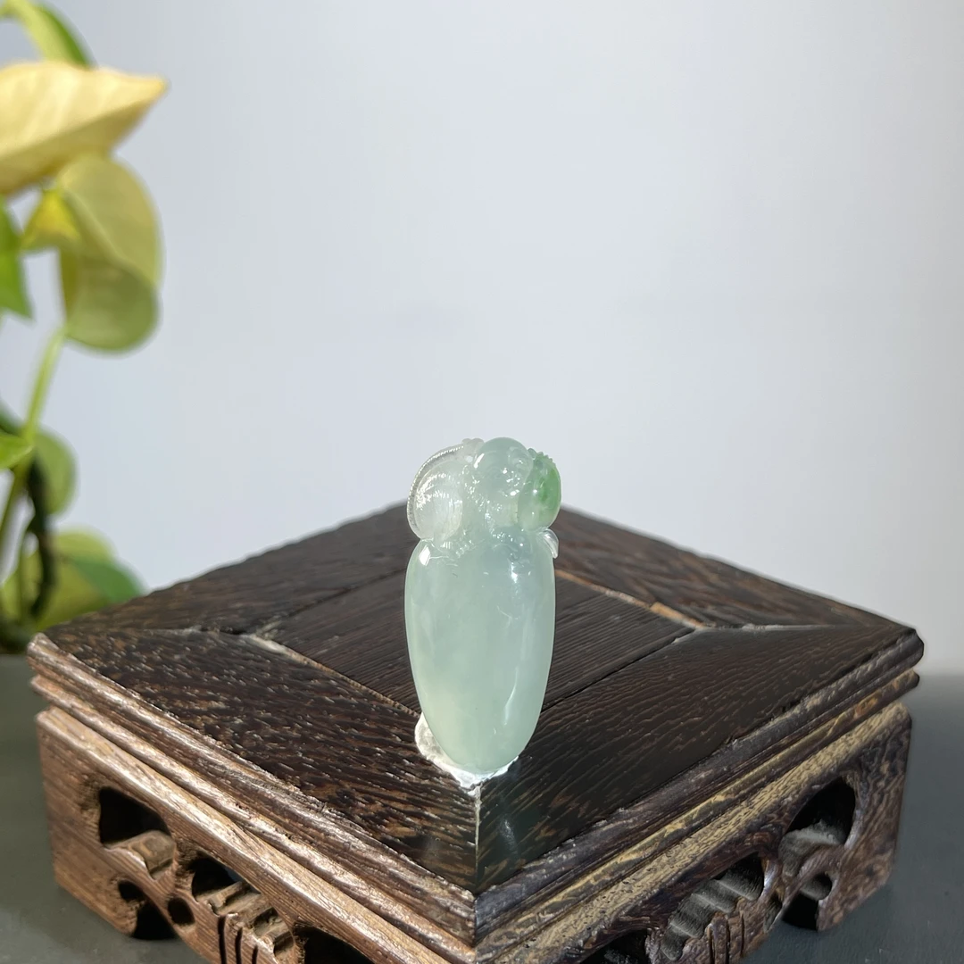 JXB10-141 天然翡翠缅甸A货 灵猴献瑞