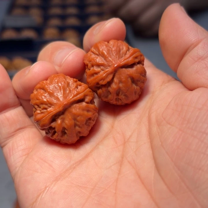 文玩核桃把件磨盘6754