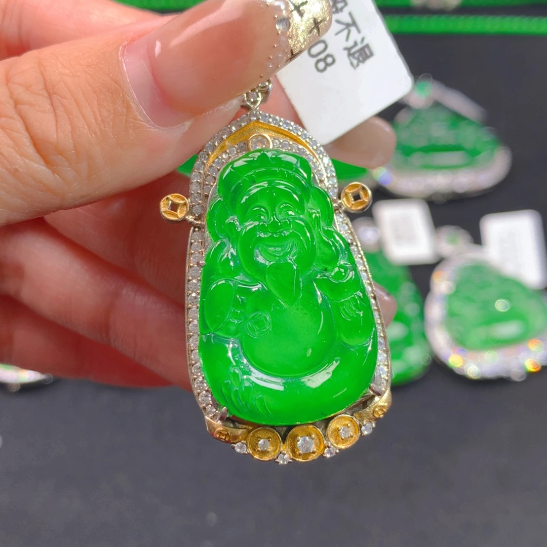 翡翠颈饰银S925镶嵌1111111111111