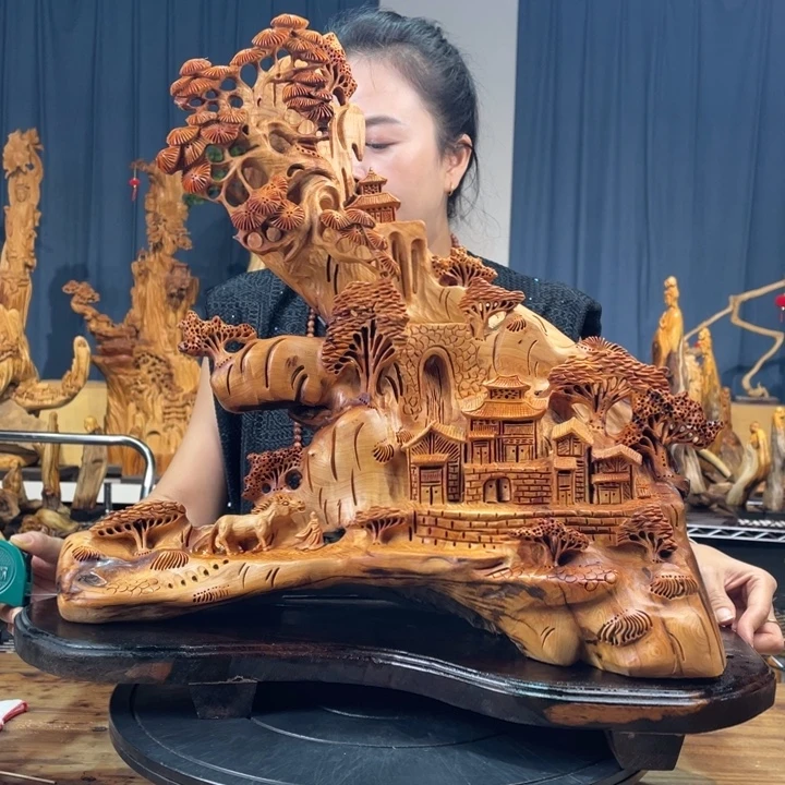 柏木（崖柏）山水倒流香送两盒香