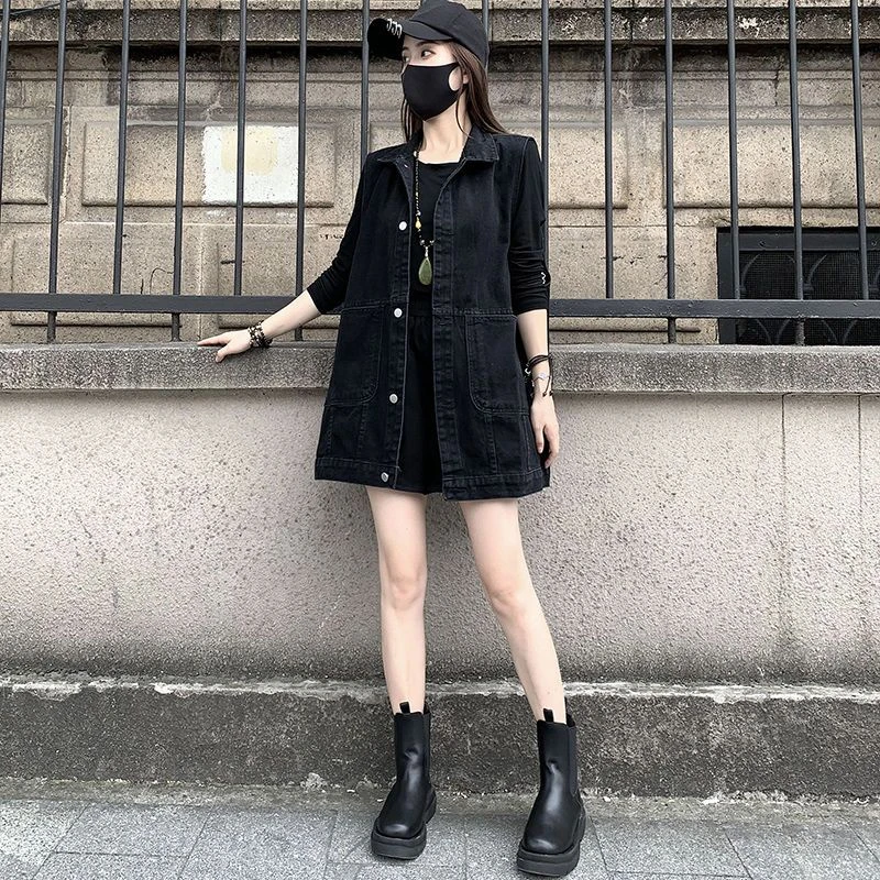 2025秋季牛仔马甲女宽松韩版个性时尚外套背心坎肩外穿休闲简约风