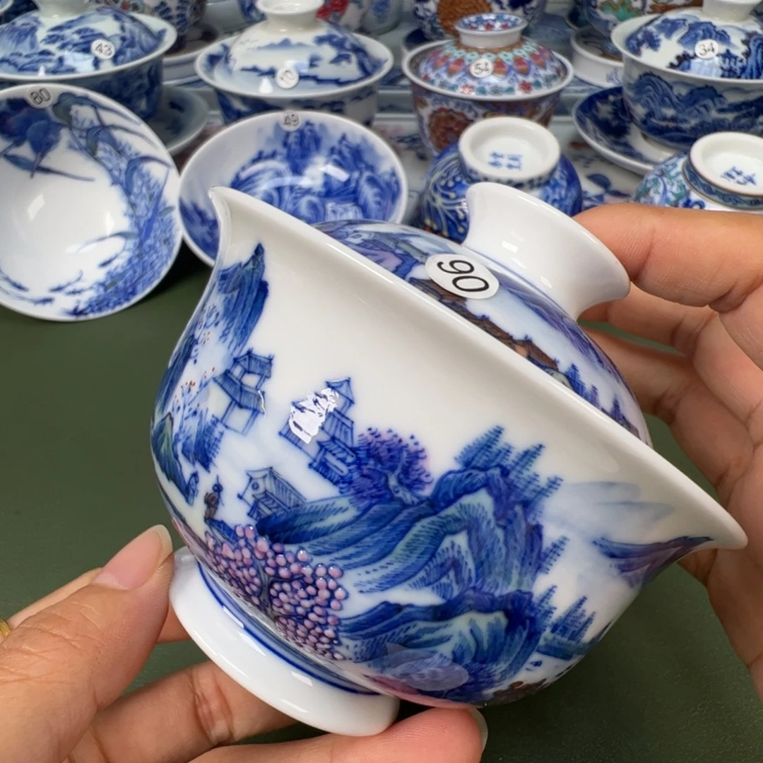 陶瓷景德镇纯手工纯手绘茶具木木90