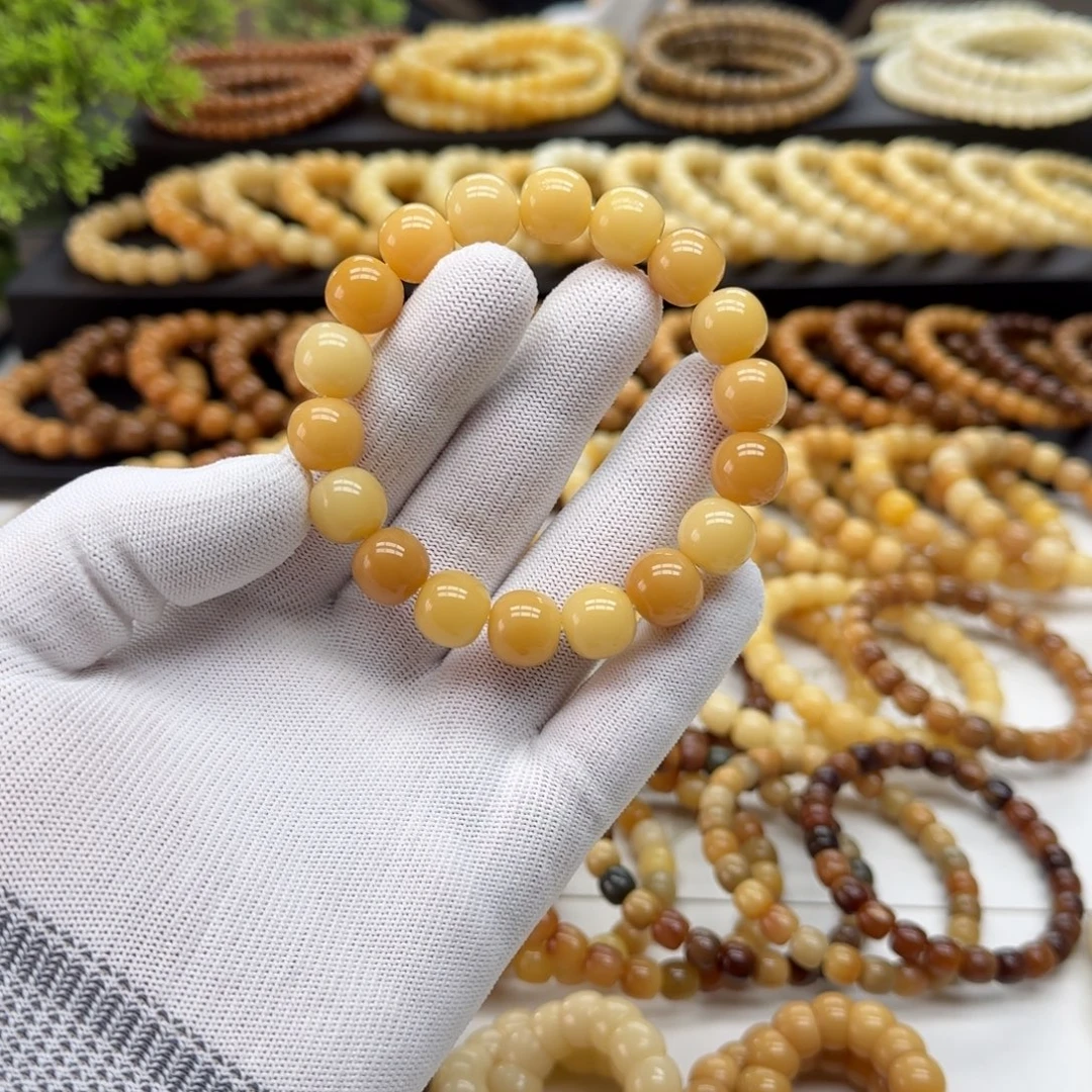 手串菩提根/象牙果卡13珑珠 精工 10年