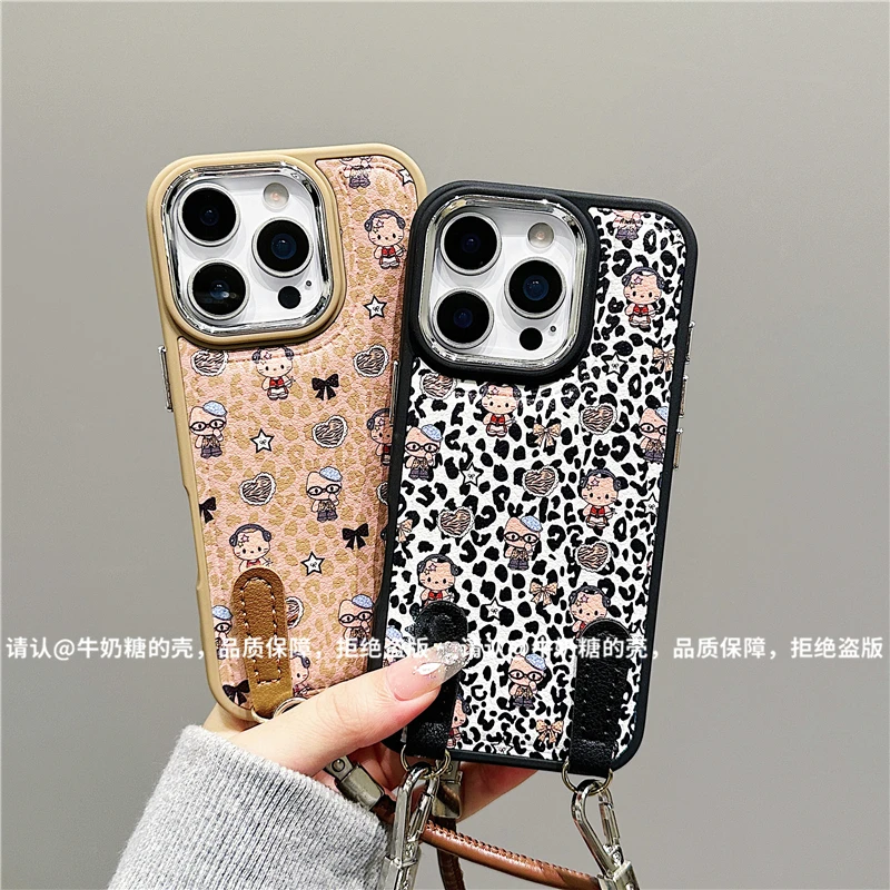 电镀镜框皮纹鼓包适用苹果16/iPhone/华为pura80手机保护壳防摔潮