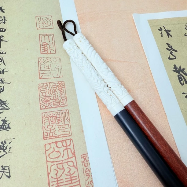 高品质狼毫狐羊兼毫中楷毛笔套装行草行楷书法行草书专用毛笔