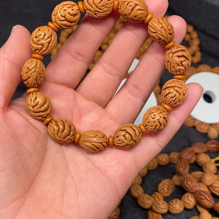 感***费毛桃核野生籽桃枭精品串