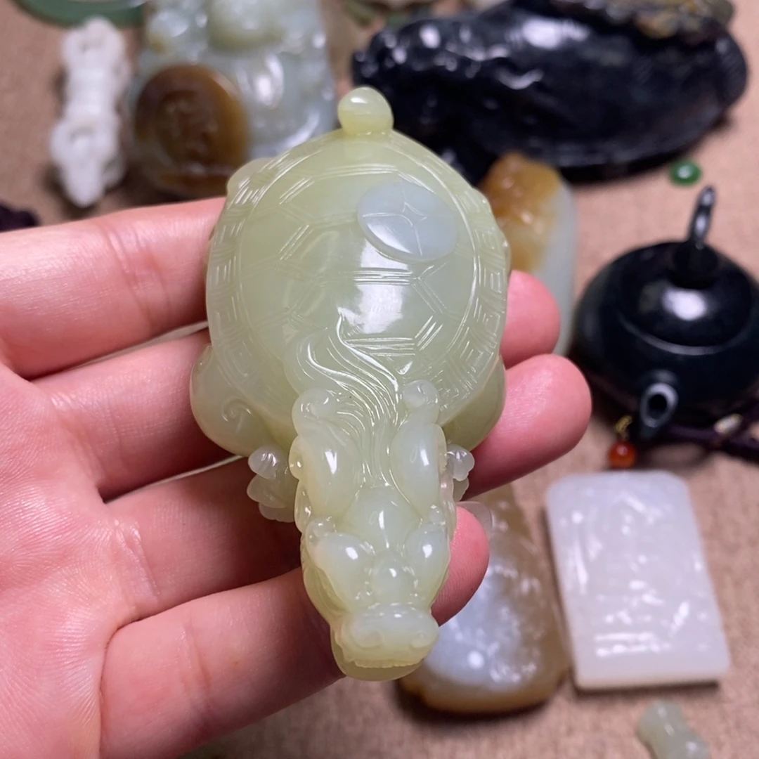 和田玉未镶嵌挂件羊**界
