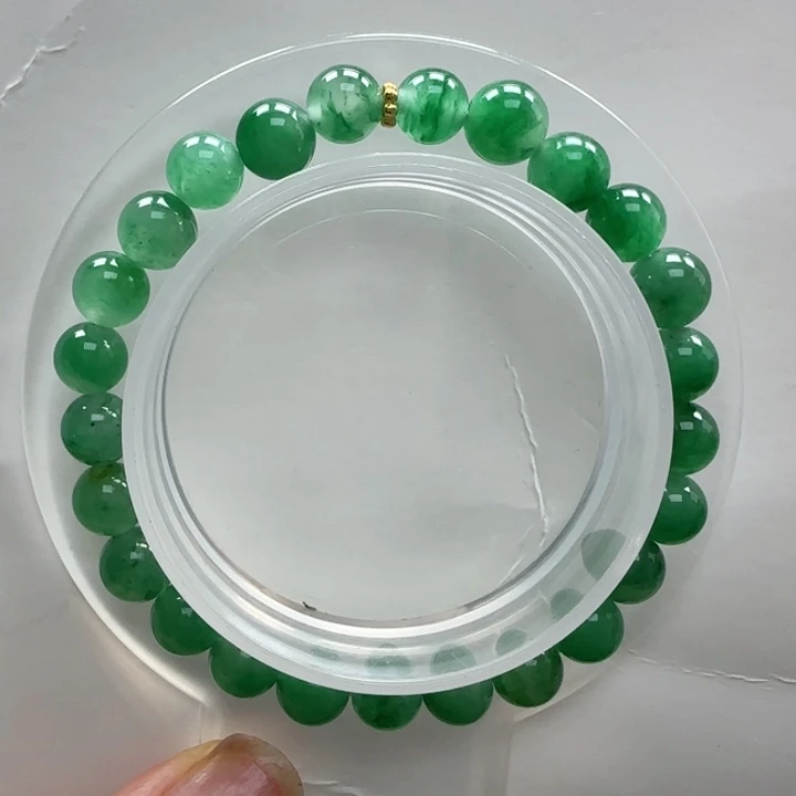 石英质玉（非洲翠）手链未镶嵌
