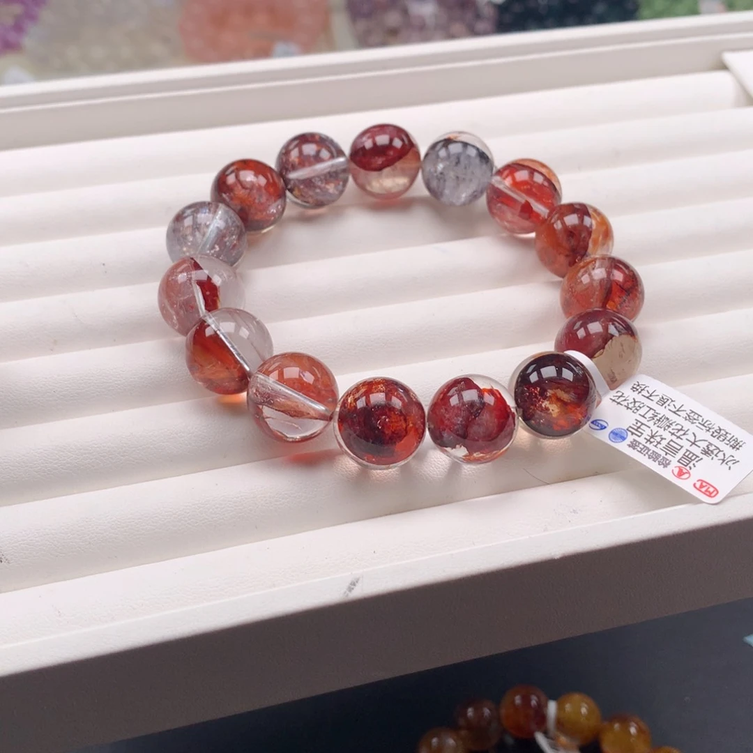 水晶手链未镶嵌红胶花15，A39