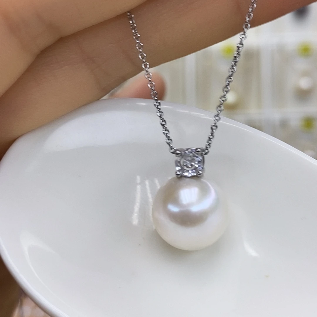 合金淡水珍珠吊坠(赠链)