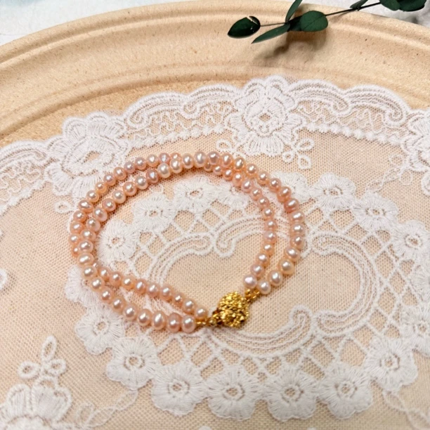 【六六中古】孤品简约淡水珍珠手链as1622手围18