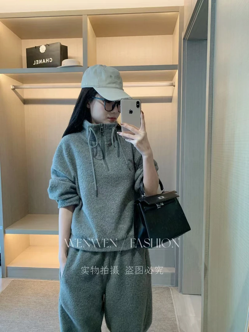 WEN 25新款加绒加厚立领半拉链休闲卫衣WWC0310