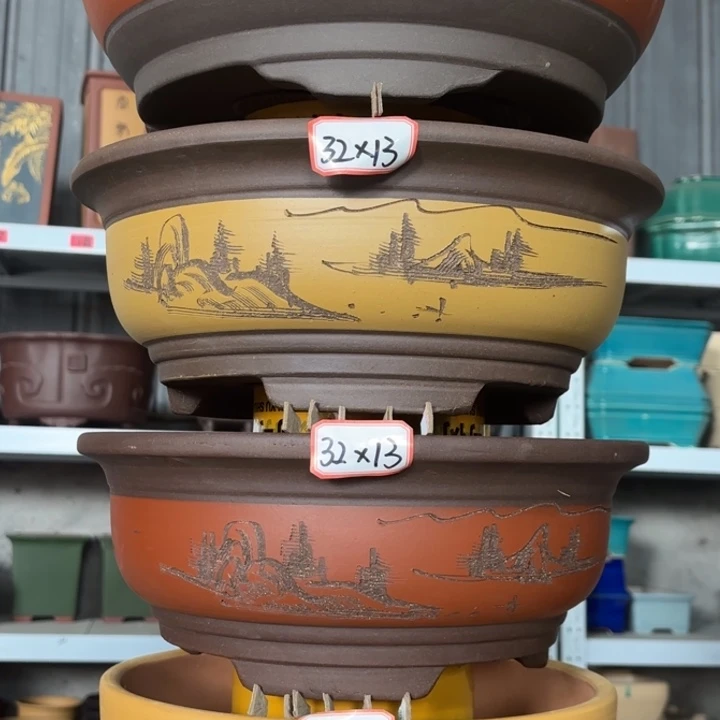 紫砂花盆100-4。