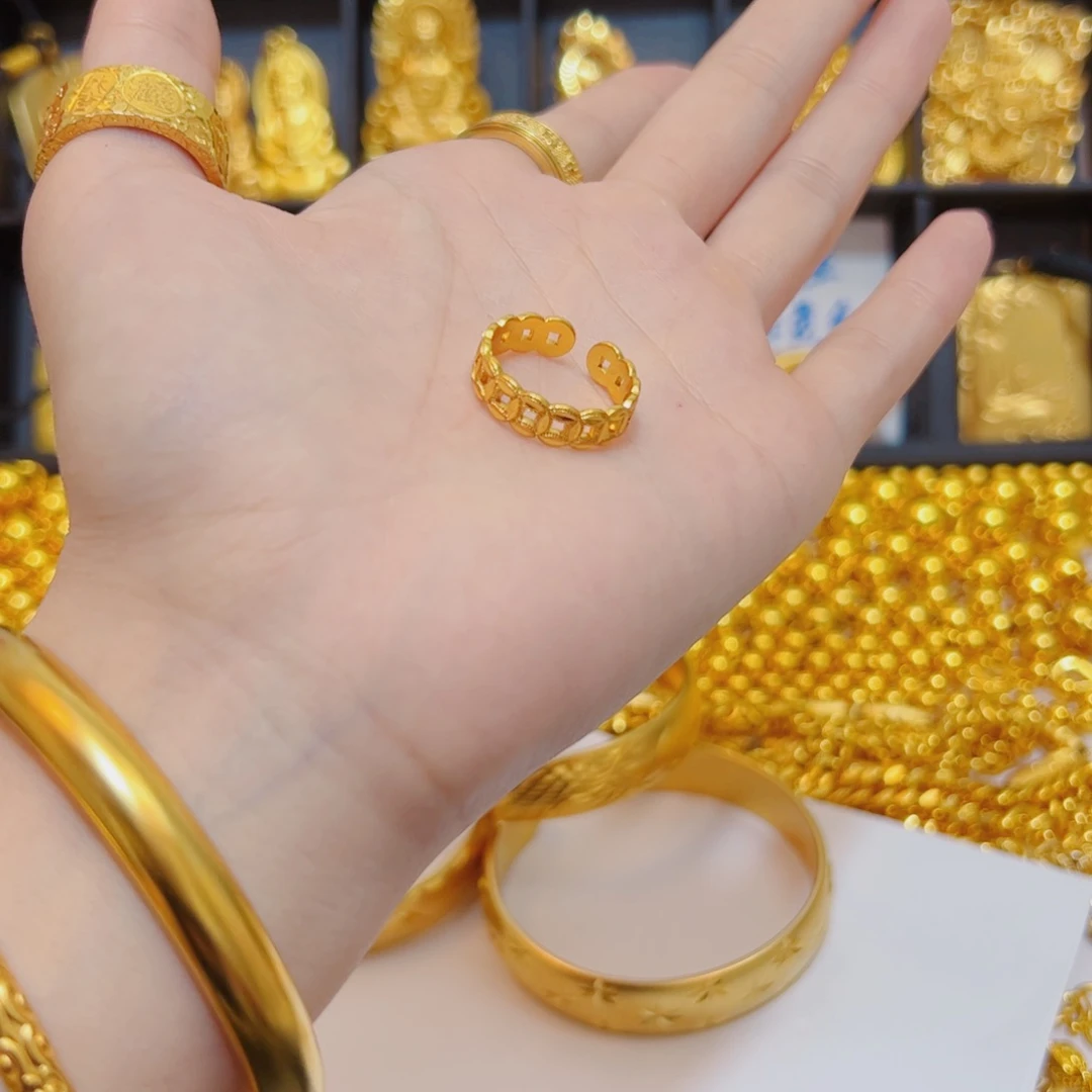 合金无合金无开口铜钱戒指