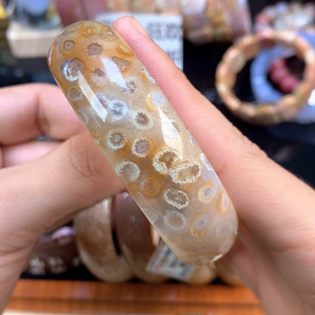 【闪购商品】颈饰未镶嵌硅化珊瑚（珊瑚玉）74号60.7圈共生好特别～