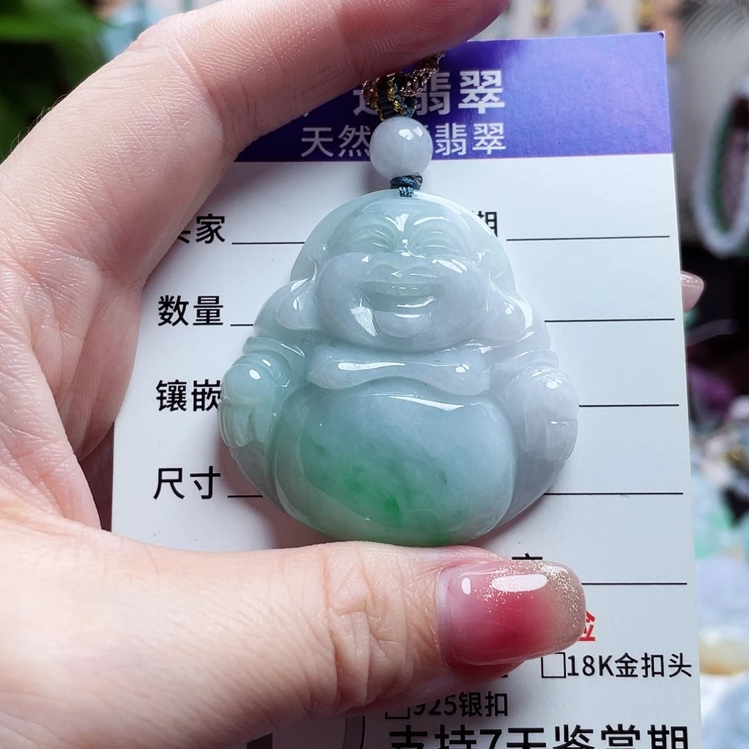 翡翠未镶嵌颈饰佛公20