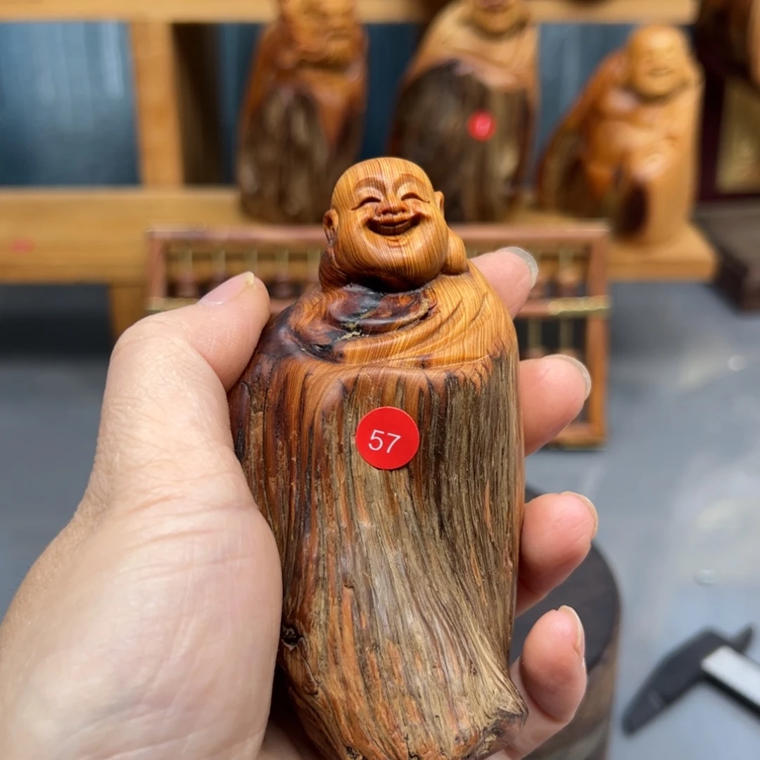 蹦***下木崖柏木摆件手把件