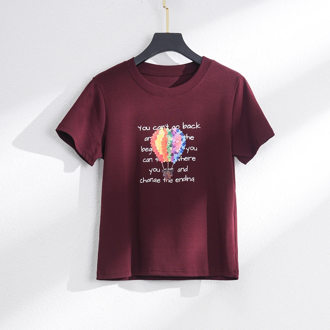 【夏季新款】韩版圆领美拉德字母舒适百搭休闲短袖T恤CC5531衣长57