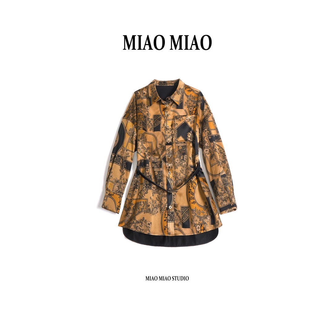 【文澜‌】淼淼家20629国风秋季上新时尚百搭前喷重缎香云纱上衣