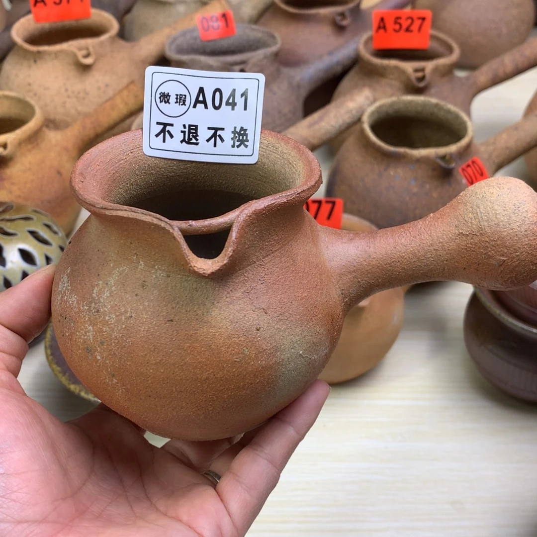 若*&微瑕柴烧烤茶罐300毫升左右