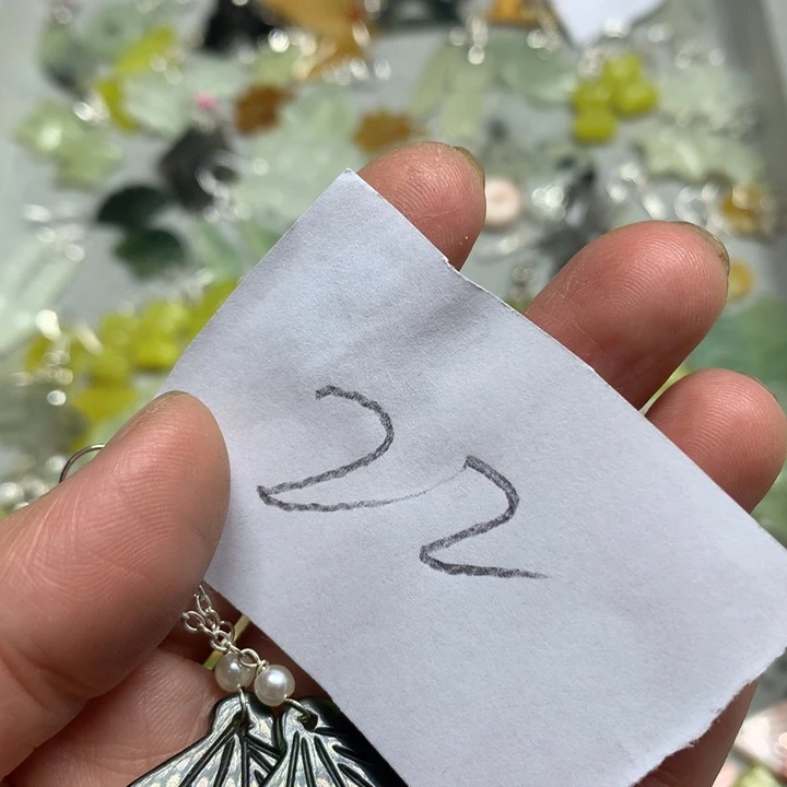 蛇纹石玉耳钉足银镀金镶嵌辞**尔