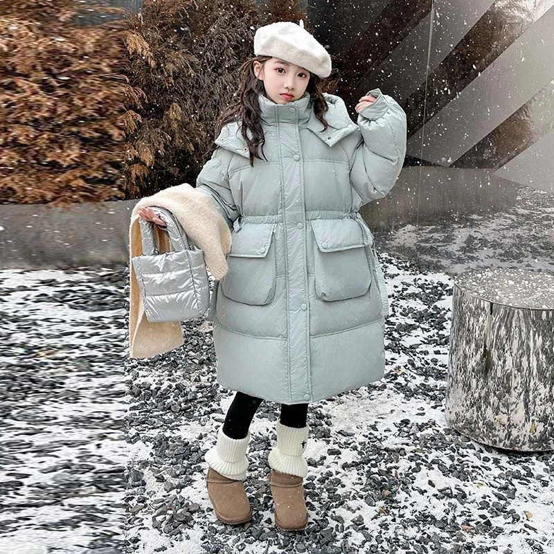 巴拉扣扣2025女童保暖冬装服外套加厚洋气休闲棉袄宝宝小女