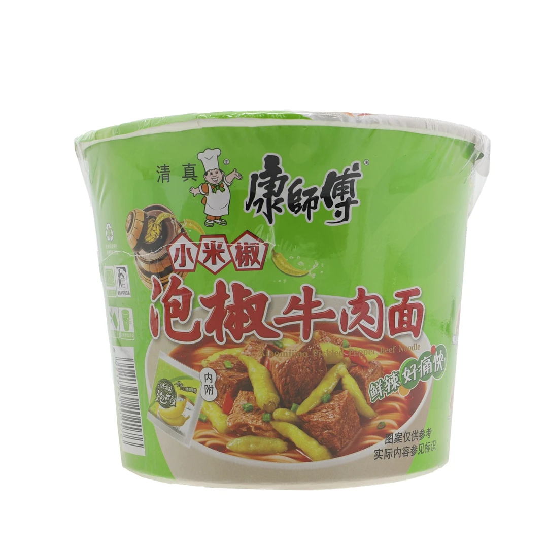 康师傅小米椒泡椒牛肉面108g夜宵