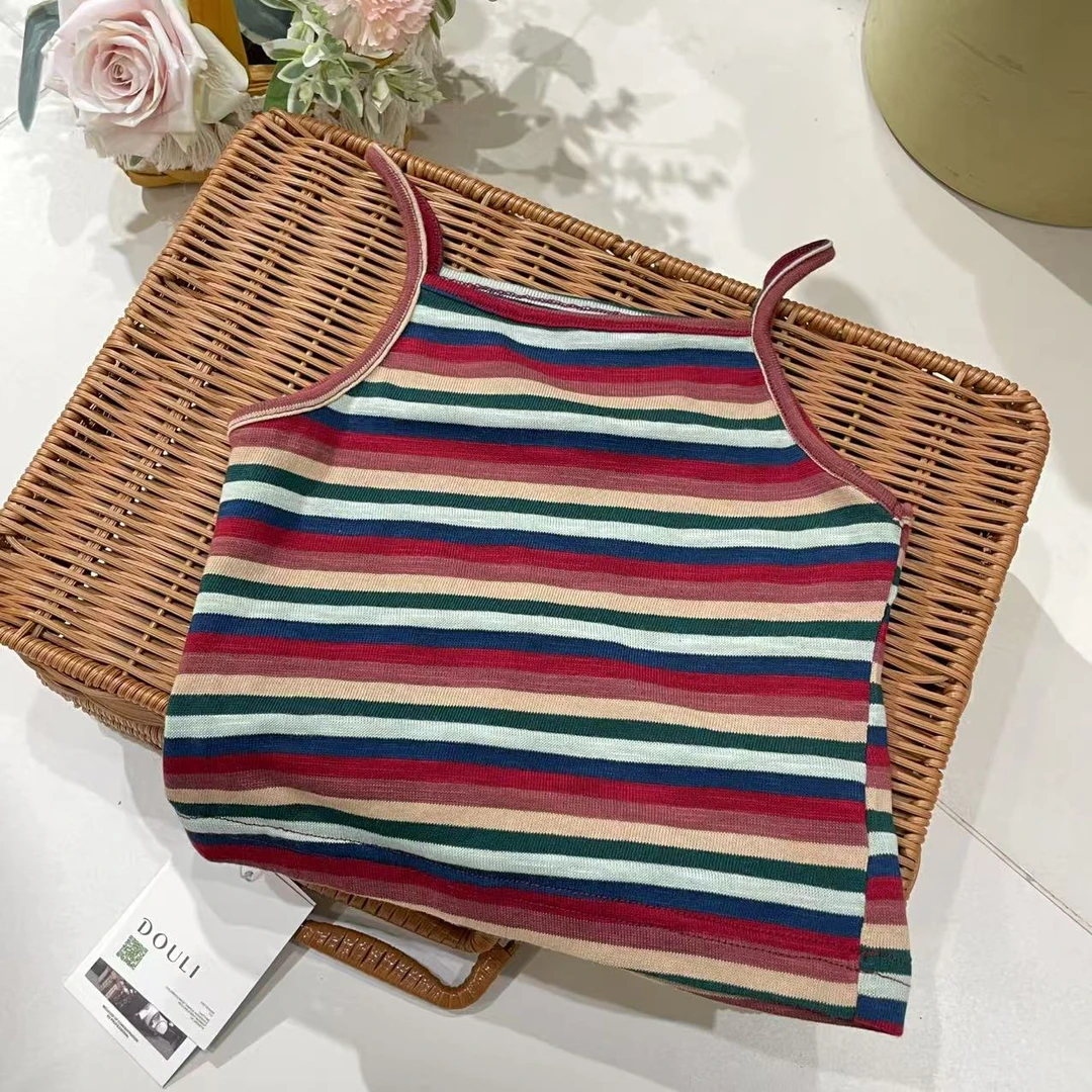 棉小九  韩系小彩虹背心吊带（中童）482017