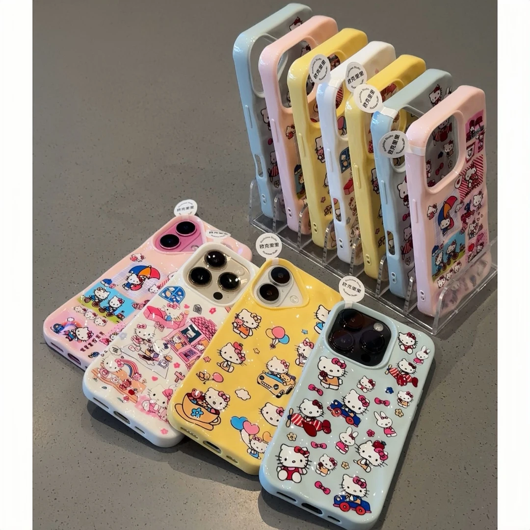 BANCAKitty猫日常适用苹果16Promax褶皱手机壳15/14陨石纹13/12/1