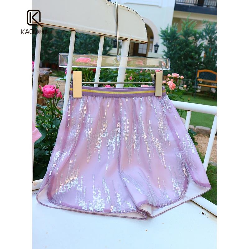 【Lpink童装】女童夏季新款洋气公主小仙女宝宝百搭亮片短裤90025