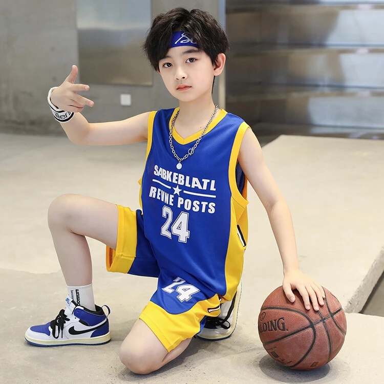 男童篮球服套装夏季薄款2024新款中大童运动夏装儿童装背心速干衣