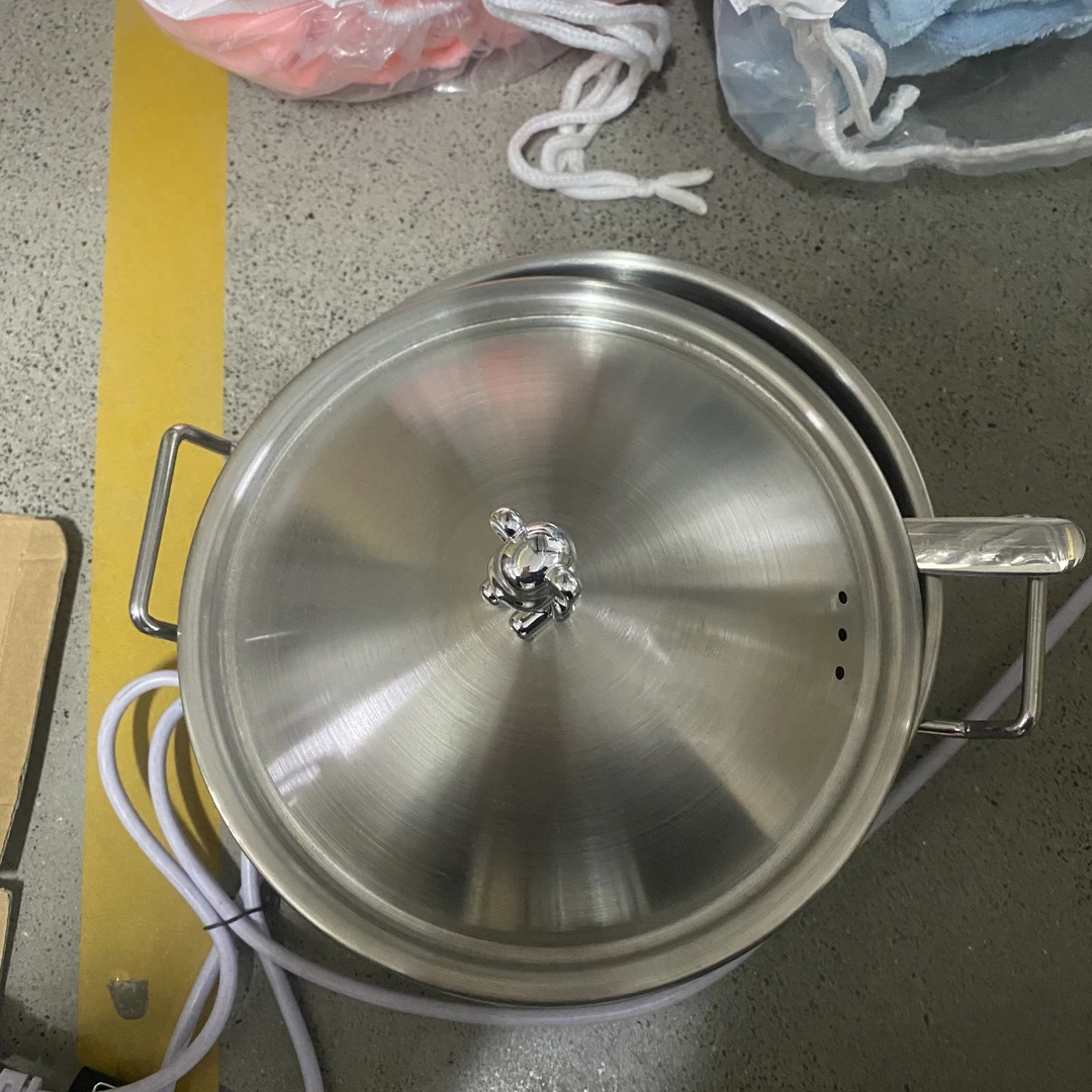 （清仓）不锈钢双耳碗带勺子