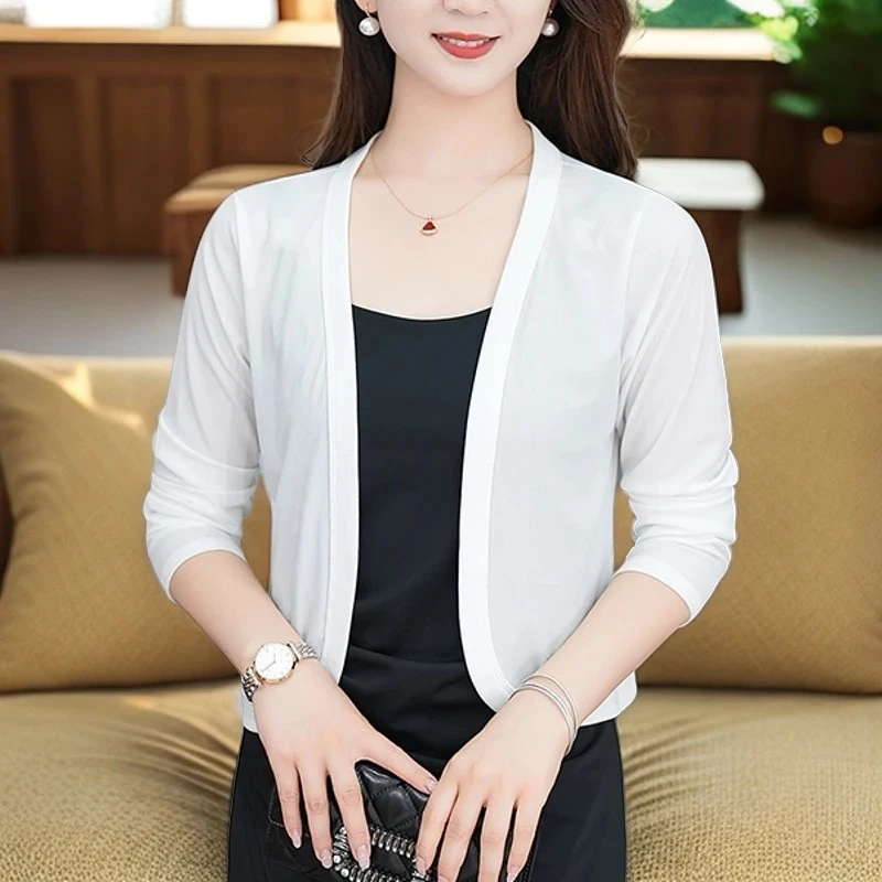 【夏日热卖】开衫女外搭披肩长袖显瘦百搭春秋季新款洋气大码