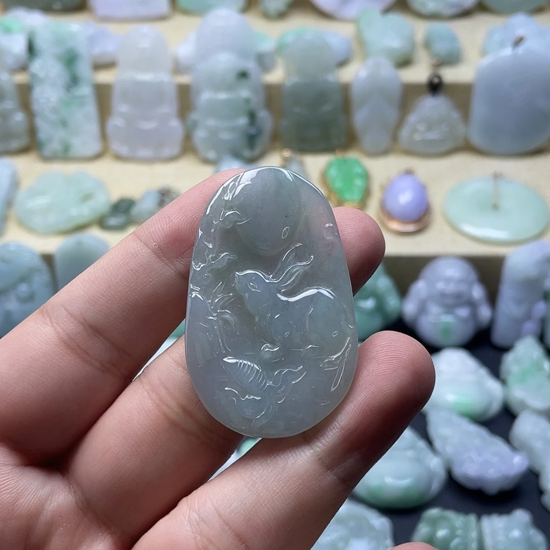 颈饰未镶嵌翡翠纯天然翡翠