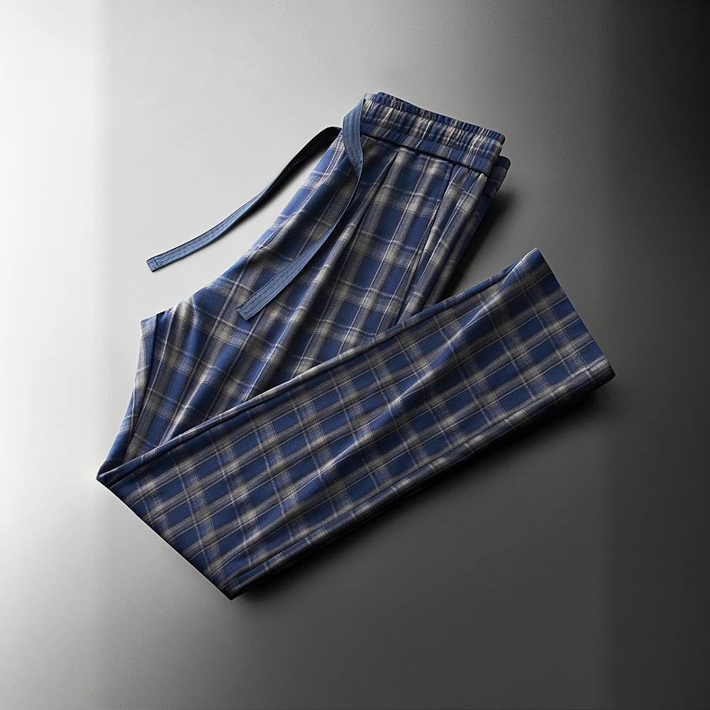 HAESONMENEAT哈逊梅奈夏季高品质时尚宽松阔版男士运动直筒休闲裤