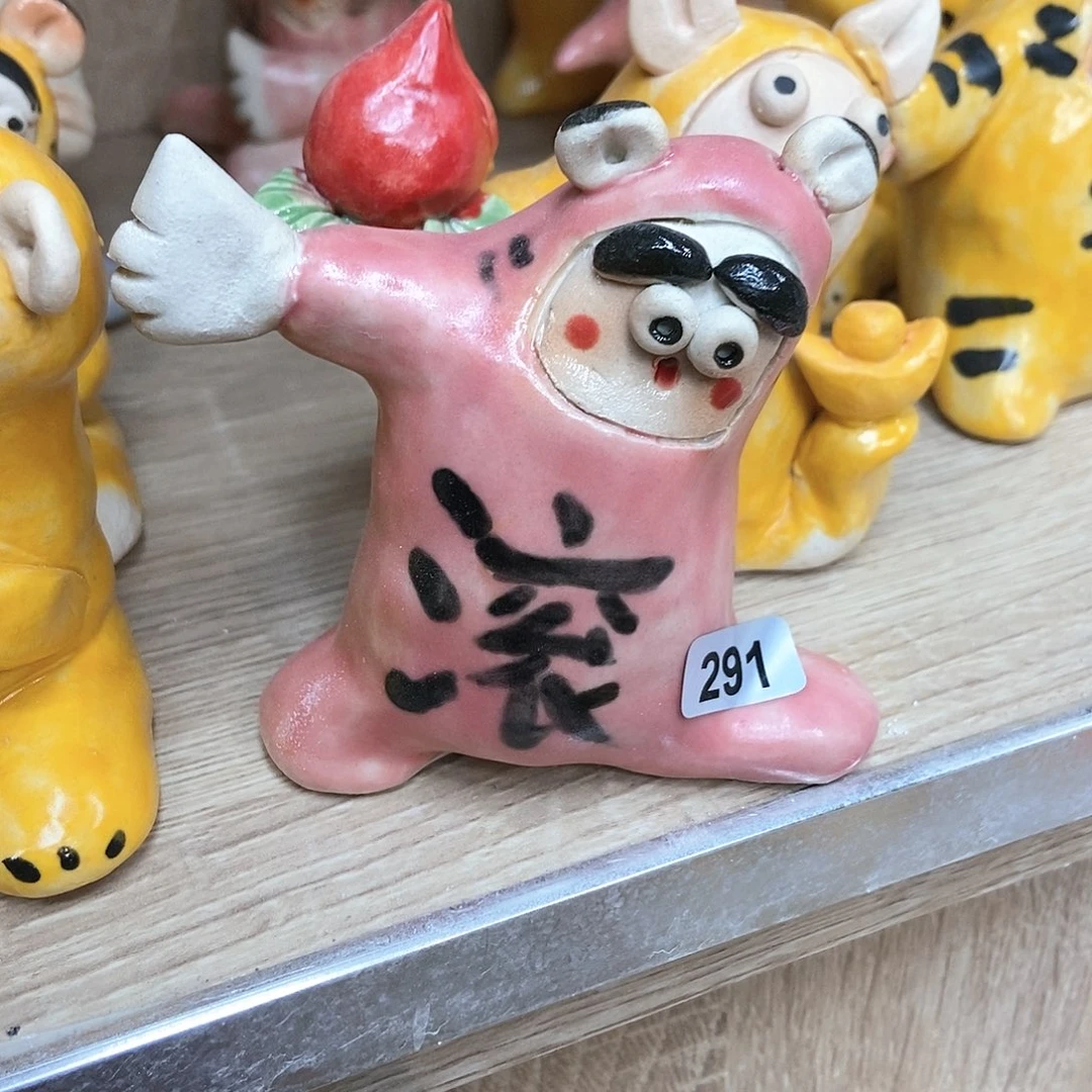 摆件直播间手工抽象陶瓷摆件291