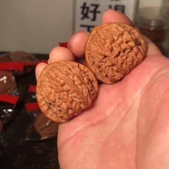 把件文玩核桃三角白39